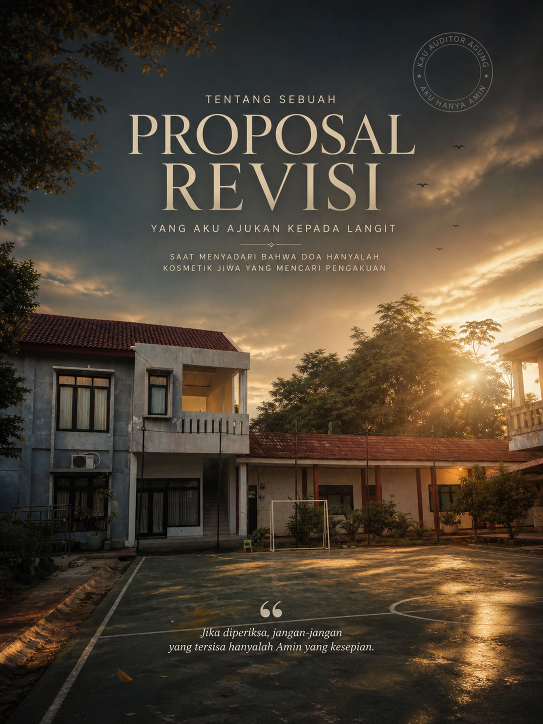 Tentang Sebuah Proposal Revisi Yang Aku Ajukan Kepada Langit Saat Menyadari Bahwa Doa Hanyalah Kosmetik Jiwa Yang Mencari Pengakuan