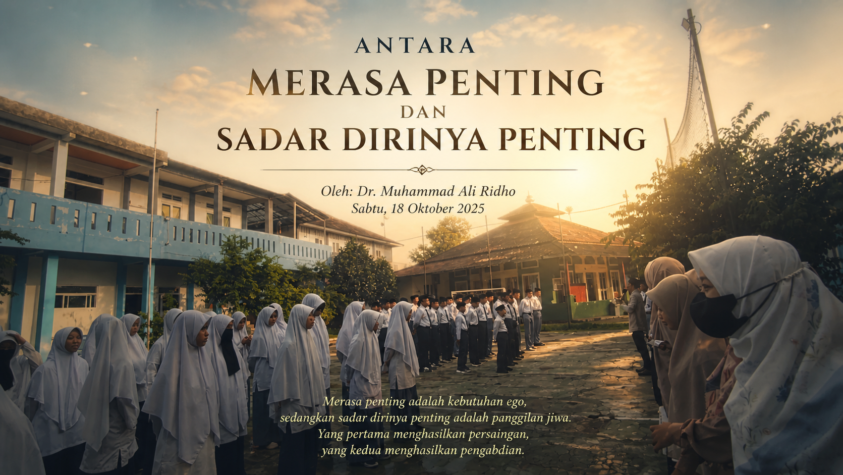 Antara Merasa Penting dan Sadar Dirinya Penting