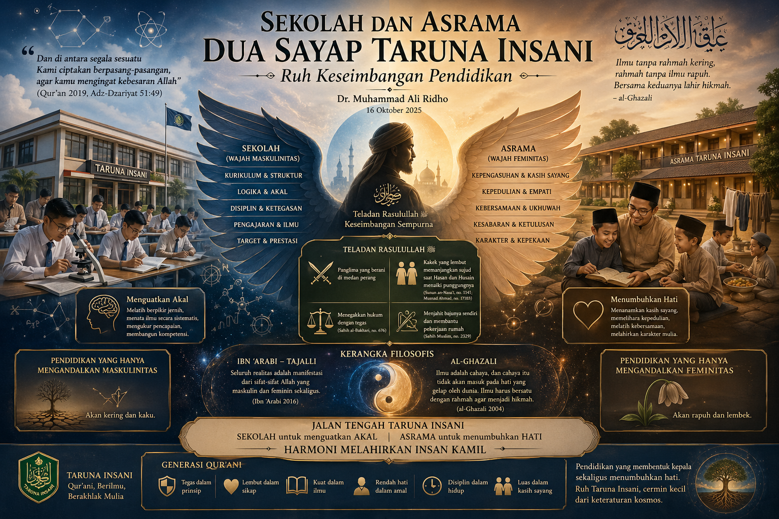 Sekolah dan Asrama: Dua Sayap Taruna Insani : Ruh Keseimbangan Pendidikan